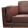 Single Seater Armchair Faux Leather Sofa Modern Lounge Accent Chair in Brown with Wooden Frame - Image 2