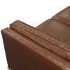 Single Seater Armchair Faux Leather Sofa Modern Lounge Accent Chair in Brown with Wooden Frame - Image 3