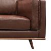 Single Seater Armchair Faux Leather Sofa Modern Lounge Accent Chair in Brown with Wooden Frame - Image 4