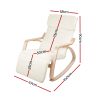 Artiss Rocking Armchair Footrest Nursing Beige Afton - Image 2