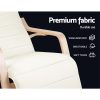 Artiss Rocking Armchair Footrest Nursing Beige Afton - Image 5