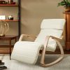 Artiss Rocking Armchair Footrest Nursing Beige Afton - Image 8