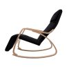 Artiss Rocking Armchair Footrest Nursing Black Afton - Image 4