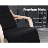 Artiss Rocking Armchair Footrest Nursing Black Afton - Image 5