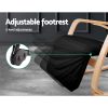 Artiss Rocking Armchair Footrest Nursing Black Afton - Image 6