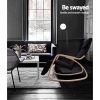 Artiss Rocking Armchair Footrest Nursing Black Afton - Image 7