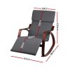 Artiss Rocking Armchair Footrest Nursing Charcoal Afton - Image 2