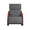 Artiss Rocking Armchair Footrest Nursing Charcoal Afton - Image 3