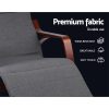 Artiss Rocking Armchair Footrest Nursing Charcoal Afton - Image 6