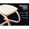 Artiss Rocking Armchair Footstool Bentwood Beige - Image 6