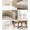 Artiss Fabric Tub Lounge Armchair - Beige - Image 7