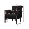 Artiss Armchair Wingback Charcoal Lothair - Image 2