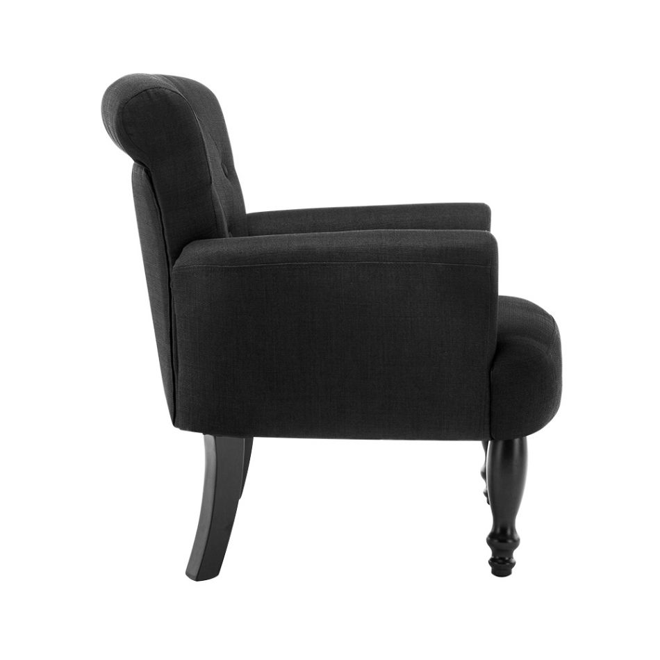 Artiss Armchair Wingback Charcoal Lothair - Image 4