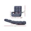 Artiss Floor Lounge Sofa Bed Swivel Charcoal - Image 2
