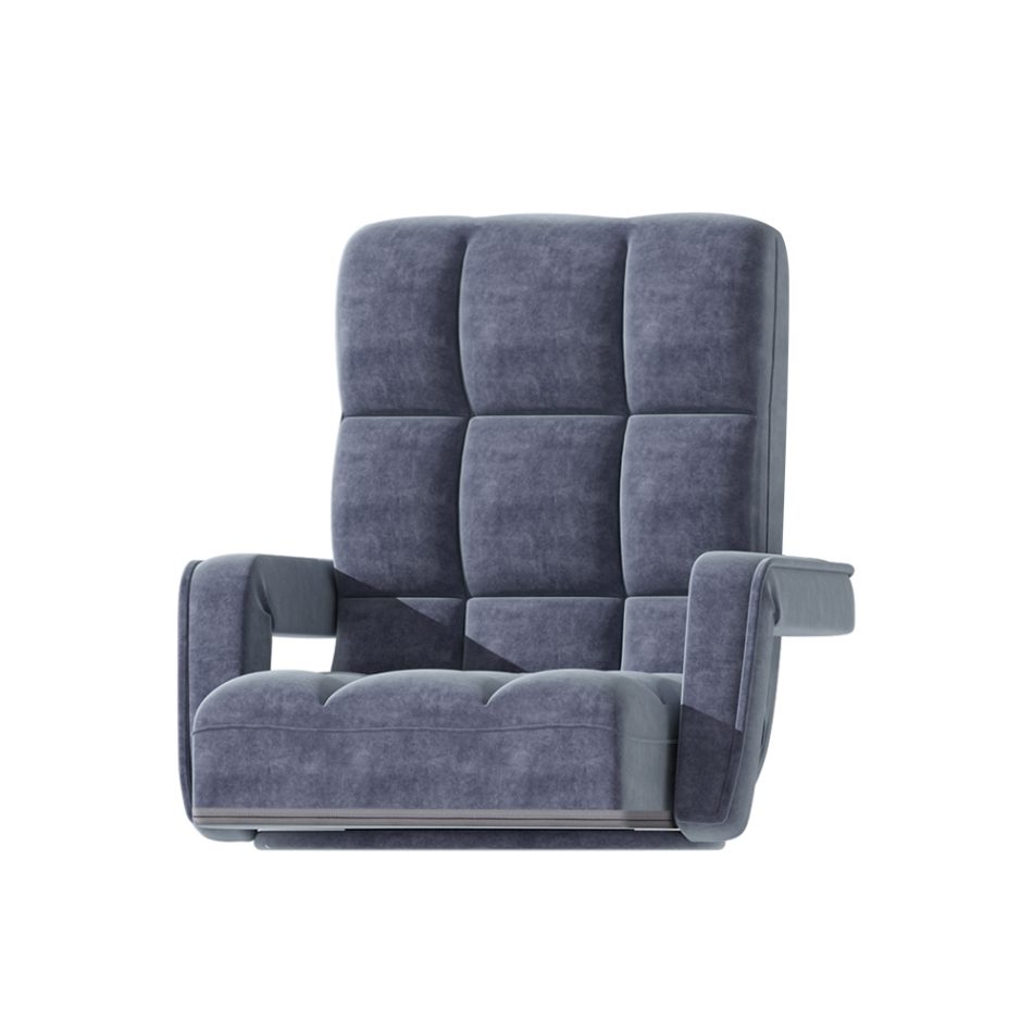 Artiss Floor Lounge Sofa Bed Swivel Charcoal - Image 3