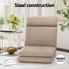 Artiss Floor Lounge Sofa Bed 1 Seater Linen Beige - Image 4