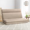 Artiss Floor Lounge Sofa Bed 2 Seater Linen Beige - Image 7