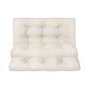Artiss Floor Lounge Sofa Bed 2 Seater Pillow Leather White - Image 3