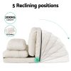 Artiss Floor Lounge Sofa Bed 2 Seater Pillow Leather White - Image 5