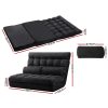 Artiss Lounge Sofa Bed 2-seater Charcoal Suede - Image 2