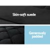 Artiss Lounge Sofa Bed 2-seater Charcoal Suede - Image 5