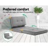 Artiss Floor Lounge Single Sofa Bed Grey Fabric - Image 3