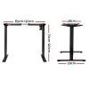 Artiss Electric Standing Desk Frame Only Height Adjustable 70KG Load Black - Image 2