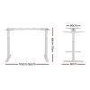 Artiss Standing Desk Frame Only Dual Motor Motorised Adjustable 125KG Load White - Image 2