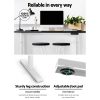 Artiss Standing Desk Frame Only Dual Motor Motorised Adjustable 125KG Load White - Image 5