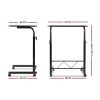 Artiss Laptop Desk Table Adjustable 60CM Black - Image 2