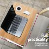 Artiss Laptop Desk Table Adjustable 60CM Light Wood - Image 6