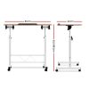 Artiss Laptop Desk Table Adjustable 80CM Light Wood - Image 2