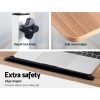 Artiss Laptop Desk Table Adjustable 80CM Light Wood - Image 6