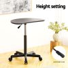 Artiss Laptop Desk Portable Height Adjustable Table Caster Wheels 60CM Black - Image 4