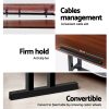 Artiss Laptop Desk Table Adjustable Dark Wood 80CM - Image 6
