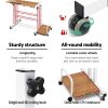 Artiss Laptop Desk Table Adjustable Light Wood 80CM - Image 5