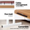 Artiss Laptop Desk Table Adjustable Light Wood 80CM - Image 6