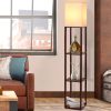 Artiss Floor Lamp 3 Tier Shelf Storage LED Light Stand Home Room Vintage White - Image 7