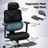 Artiss Ergonomic Office Chair Footrest Black - Image 4