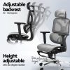 Artiss Ergonomic Office Chair Footrest Grey - Image 5