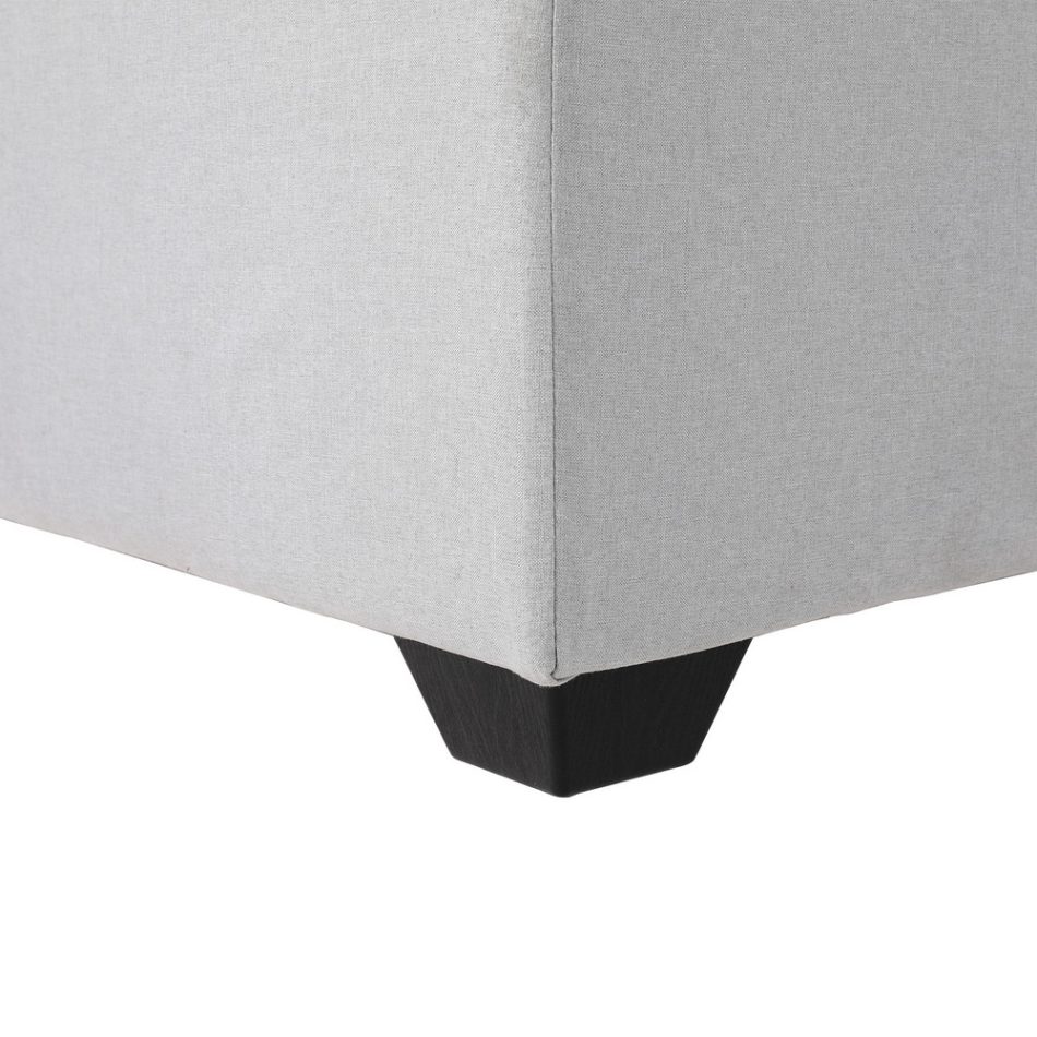 Artiss Ottoman Storage Sofa Bed 112cm Foldable Grey - Image 4