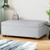 Artiss Ottoman Storage Sofa Bed 112cm Foldable Grey - Image 7