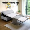 Artiss Ottoman Storage Sofa Bed 112cm Foldable Grey - Image 5