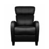 Artiss PU Leather Reclining Armchair - Black - Image 3