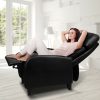 Artiss PU Leather Reclining Armchair - Black - Image 6