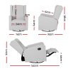 Artiss Recliner Armchair 360ï¿½ Swivel Grey Fabric - Image 2