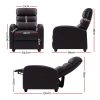 Artiss Recliner Armchair Brown Faux Leather Bolivia - Image 2