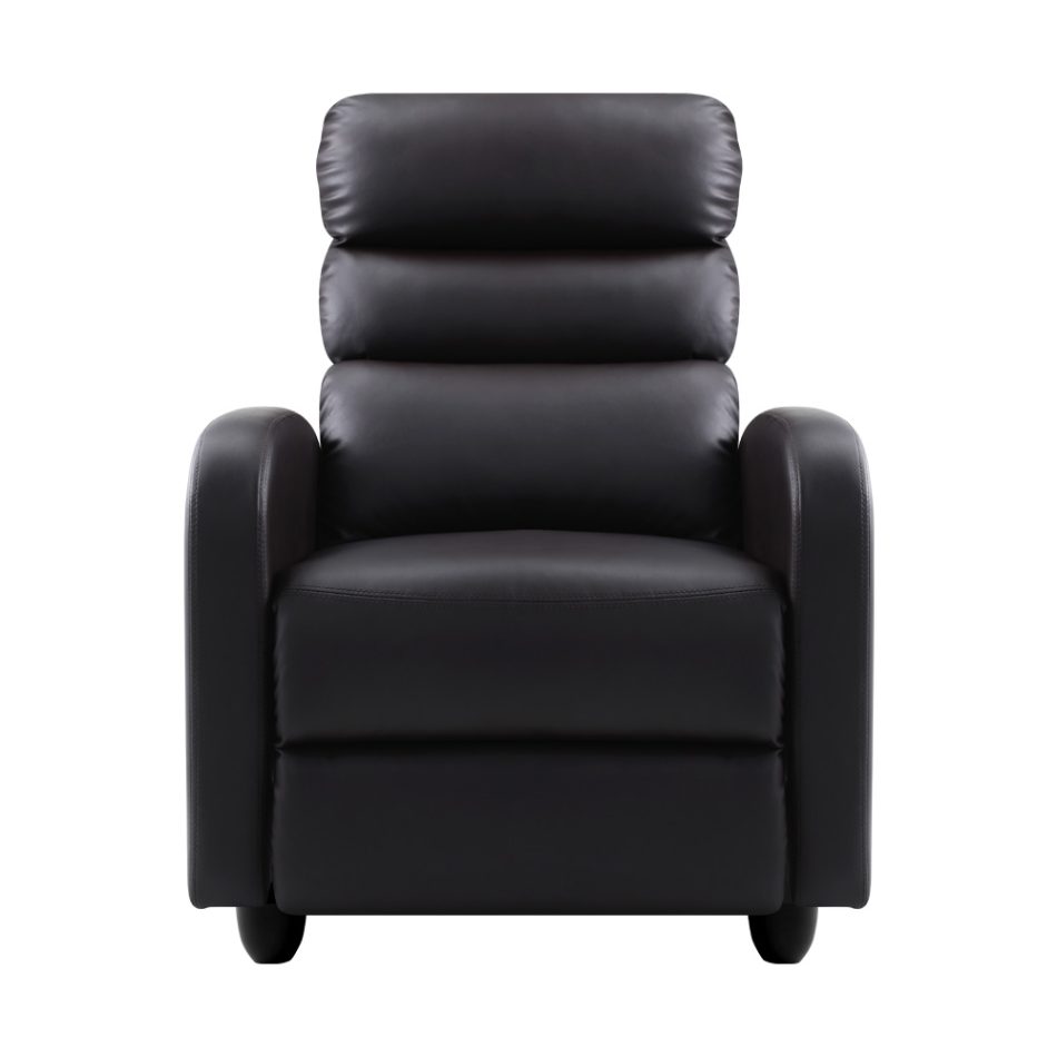 Artiss Recliner Armchair Brown Faux Leather Bolivia - Image 3