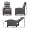 Artiss Recliner Armchair Grey Fabric Bolivia - Image 2