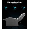 Artiss Recliner Armchair Grey Fabric Bolivia - Image 3